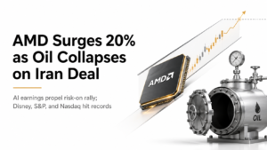 AMD stock rally and oil price crash during US market close May 2026