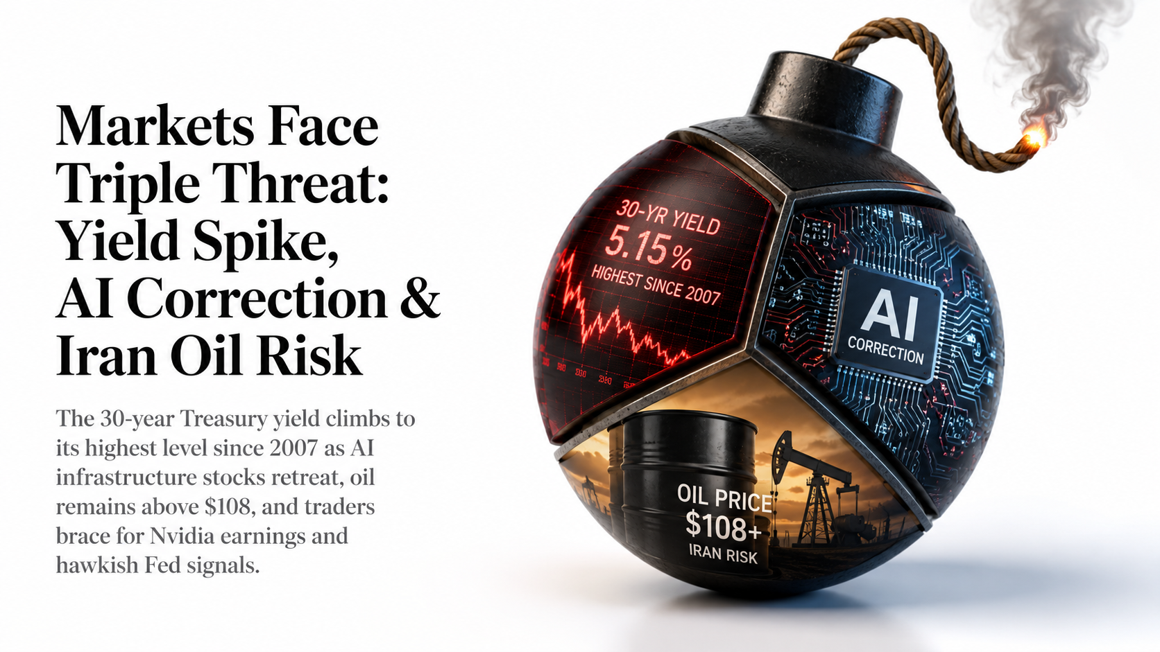 Markets Face Triple Threat as Yields Surge, AI Stocks Fall, Oil Jumps