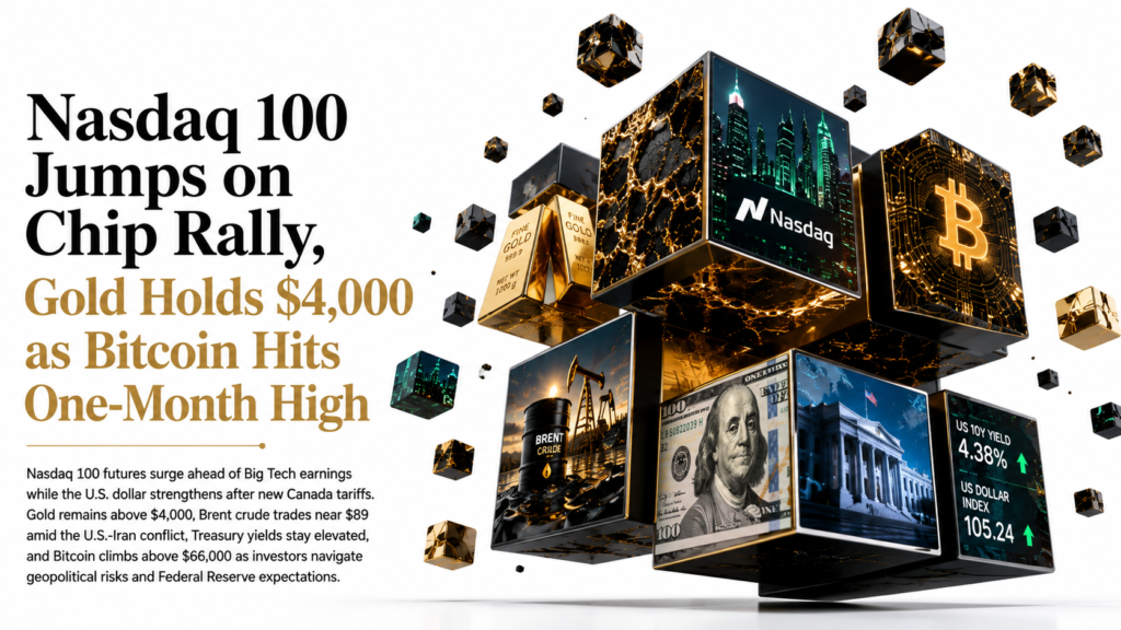 Nasdaq 100 Futures Jump on Chip Revival Ahead of Big Tech Earnings, Gold Holds Above $4,000, Bitcoin Hits a One-Month High as New Canada Tariffs and the US-Iran Conflict Dominate | U.S. Session – Technical Analysis | 21 July 2026