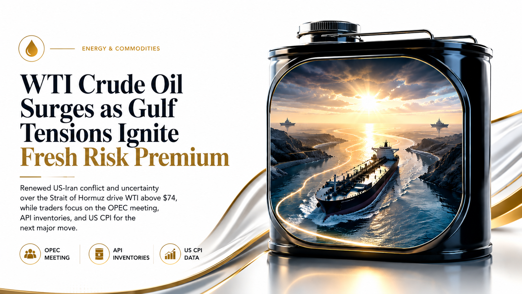 WTI Crude Oil Surges as Gulf