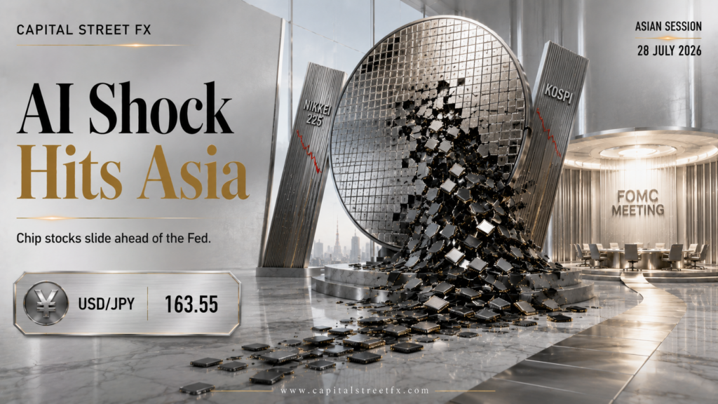 AI Chip Rout Slams Asia as Nikkei, Kospi Tumble Into FOMC’s First Day, Yen Pinned Near 40-Year Low | Asian Session Technical Analysis | 28 July 2026