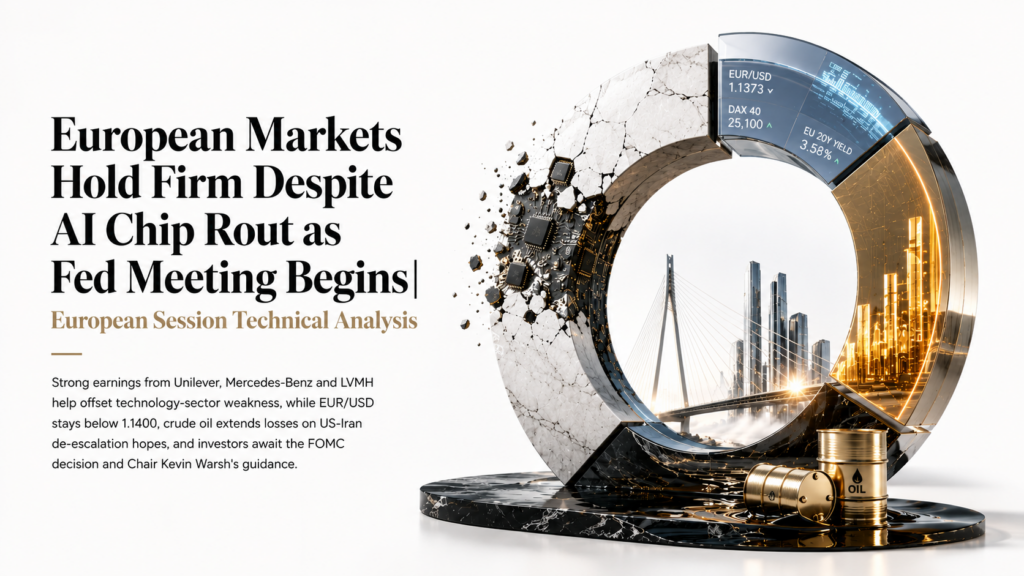 Chip Rout Spills Into Europe as Earnings Offset Tech Slide, Fed Opens FOMC |  European Session Technical Analysis | 28 July 2026