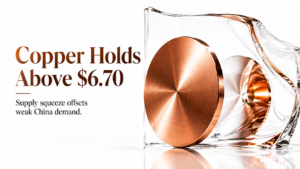 Copper Holds Above 6.70