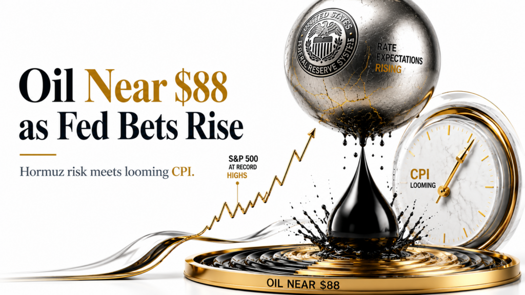 Oil Steadies Near $88 as Iran Rejects Direct Talks, the S&P 500 Presses Record Highs and Treasury Yields Test an Eight-Month High Into Wednesday’s CPI | Technical Analysis – US Session | 11 August 2026
